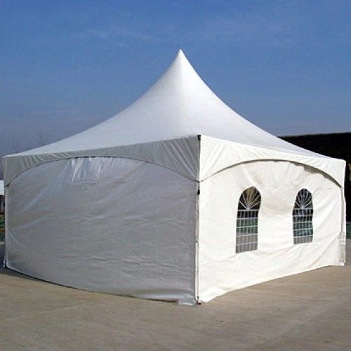 Tent setup for outdoor party