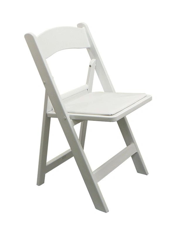 White Resin Chair with Pad